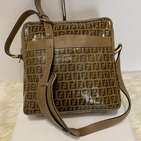 FENDI Zucca Pattern Brown Shoulder Bag